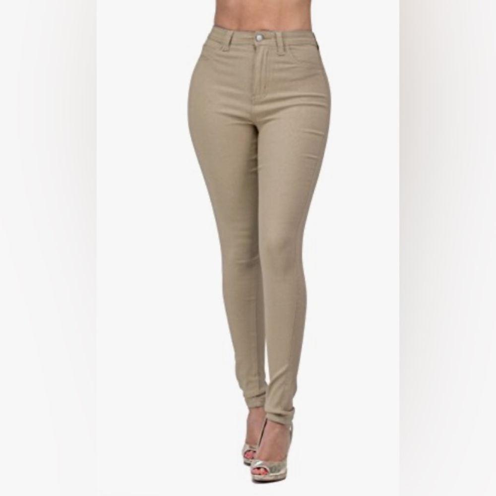 Stylish Tan Skinny Pants